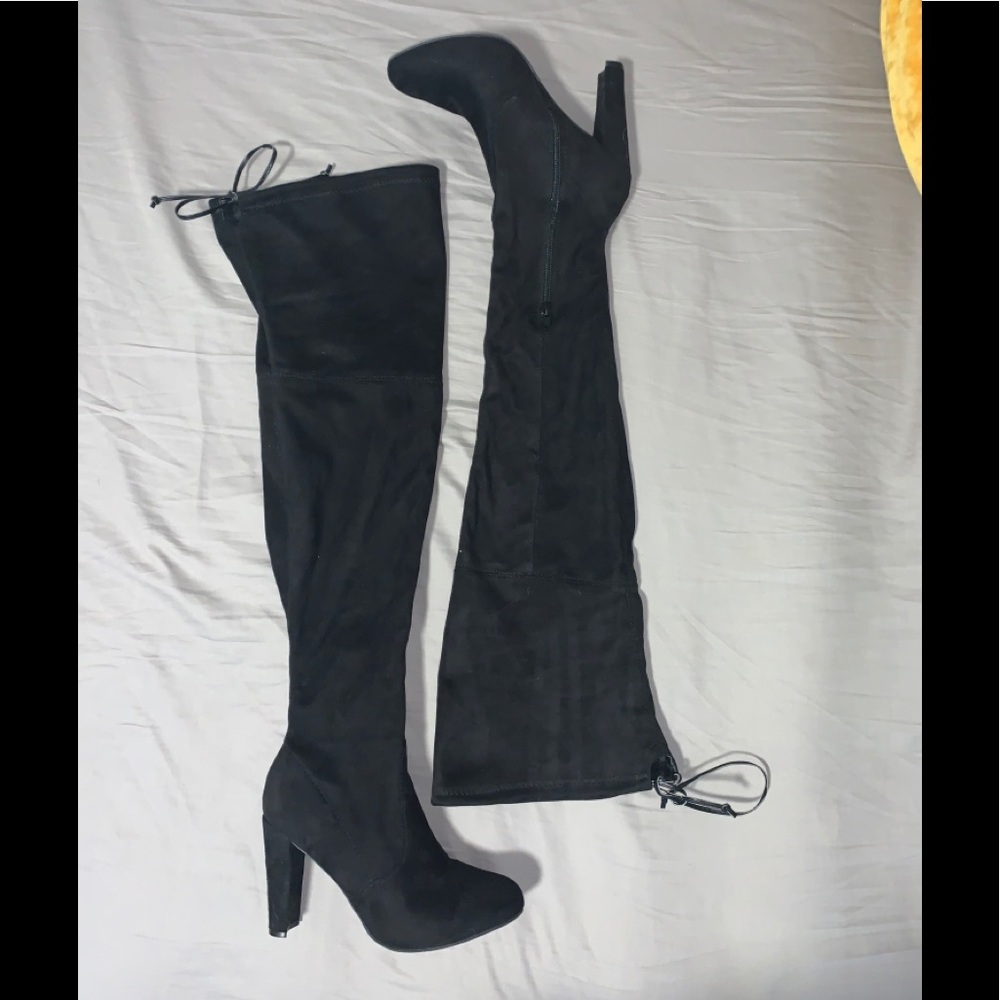 Sexy knee high heeled boots